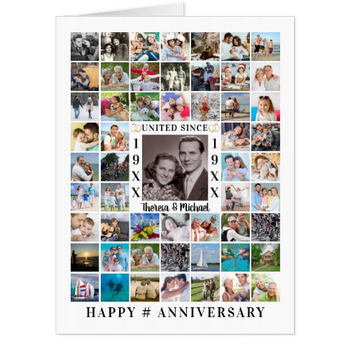 Any Anniversary 46 Photo Collage Card