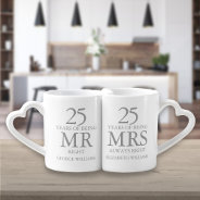 Any Anniversary Silver Mr Mrs Right Coffee Mug Set at Zazzle