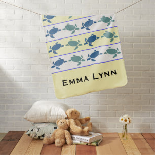 Any Baby Name Many Blue Turtles Baby Blanket