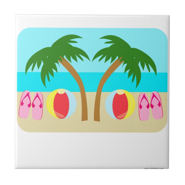 Any Beach You Want Ceramic Tile (Front)