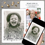 ANY Birthday 2 Photo Chic Stylish Typography Party Invitation<br><div class="desc">Invite family and friends to a stylish birthday celebration with modern custom photo black and white party invitations. Pictures and all wording on this template are simple to customize. (IMAGE PLACEMENT TIP: An easy way to center a photo exactly how you want is to crop it before uploading to the...</div>