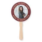 ANY Birthday 2 Photos Brushed Burgundy and Gold