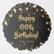 Any Birthday Black & Gold Stars Personalized