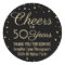 ANY Birthday Cheers Elegant Black & Gold Confetti