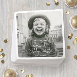 ANY Birthday Chic White Typography & Photo Party Napkins<br><div class="desc">Add an elegant touch to birthday party decorations with custom photo paper napkins. The picture and all wording on this template are simple to personalize. (IMAGE PLACEMENT TIP: An easy way to position a photo exactly how you want is to crop it before uploading to the Zazzle website.) The elegant...</div>