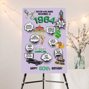 Any Birthday Fun Facts Foam Board