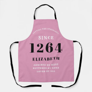 Any Birthday Pink And Black Lady's Apron