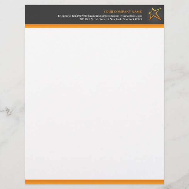 Any Business with Star Letterhead (Front)