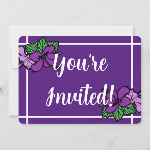 Any Celebration Personalization Purple Invitation