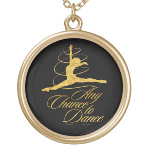 Any Chance To Dance Gold Plated Necklace