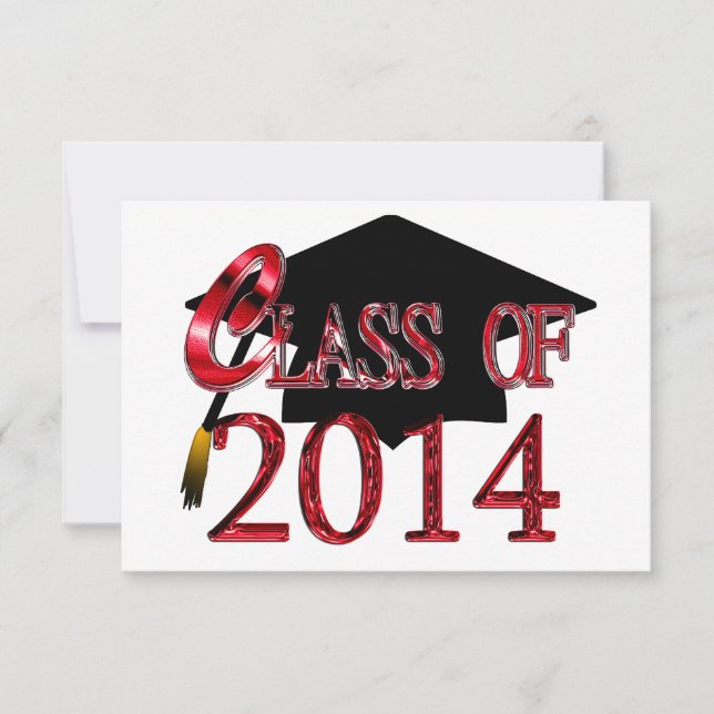 Any Color 2014 Class Graduation Party Invitations (Front)