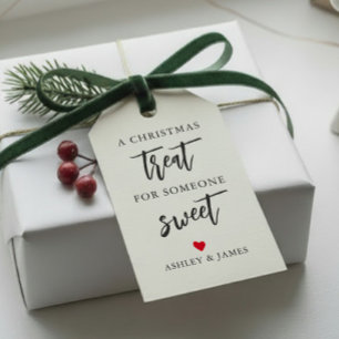 Any Color A Christmas Treat for Someone Sweet Gift Tags