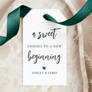 Any Color A Sweet Ending to a New Beginning Gift Tags