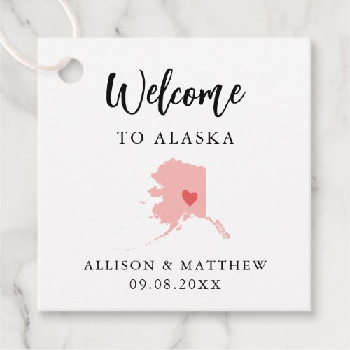 Any Color Alaska Wedding Welcome Bag Favor Tags