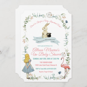 ANY COLOR - Alice in Wonderland Baby Shower Invitation