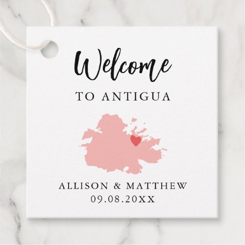 Any Color Antigua Wedding Welcome Bag Favor Tags