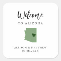 Any Color Arizona Wedding Welcome Bag or Box