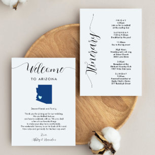 Any Color Arizona Wedding Welcome Letter Itinerary