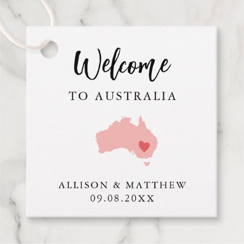 Any Color Australia Wedding Welcome Bag Favor Tags