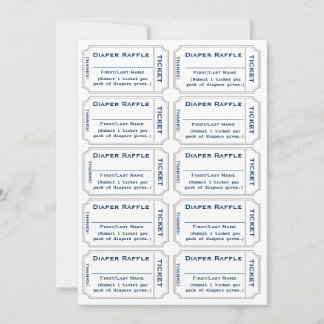 Any Color Baby Diaper Raffle Invitation