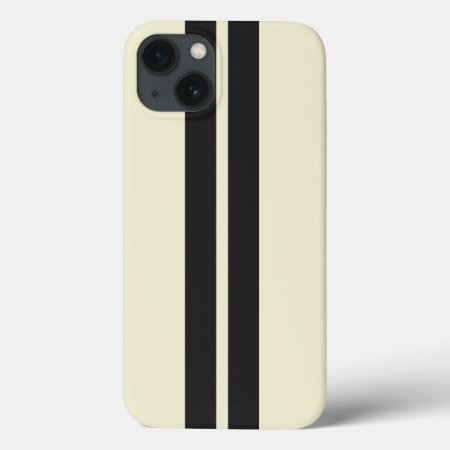 Any Color Background & Black Car Racing Stripes Iphone 13 Case