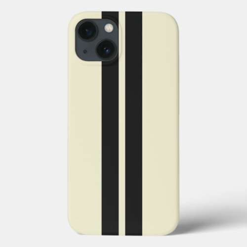Any Color Background  Black Car Racing Stripes iPhone 13 Case