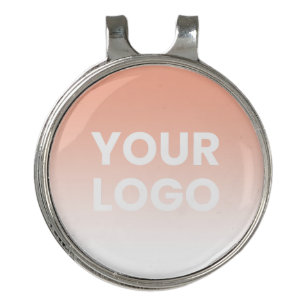 Any Color Background   White Gradient & Your Logo Golf Hat Clip