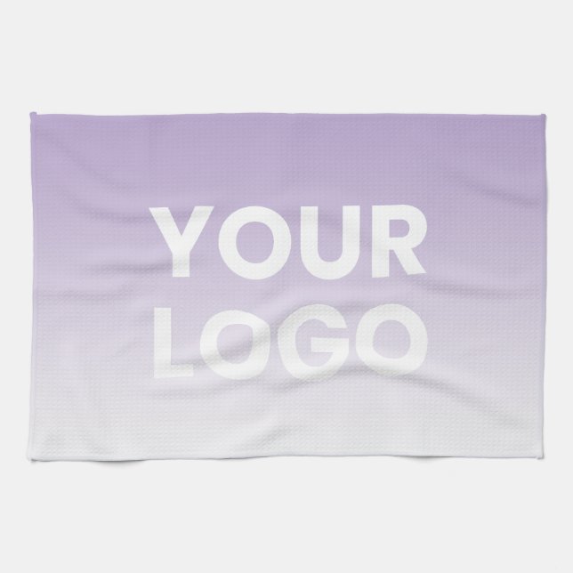 Any Color Background | White Gradient & Your Logo Kitchen Towel (Horizontal)