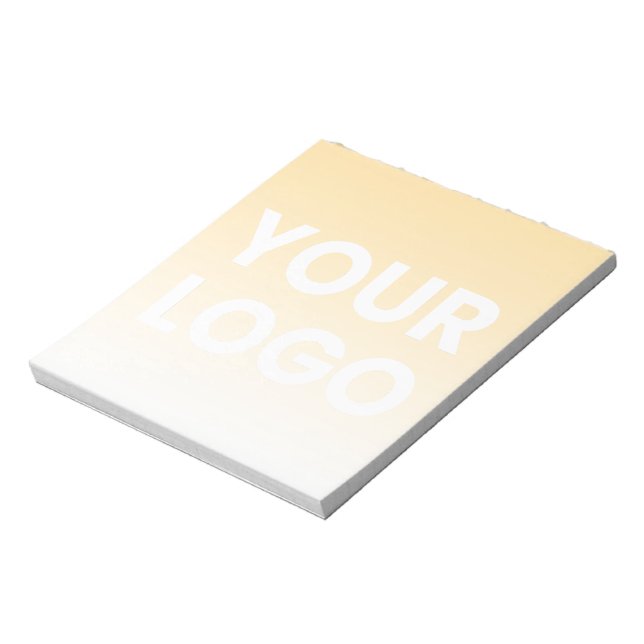 Any Color Background | White Gradient & Your Logo Notepad (Rotated)