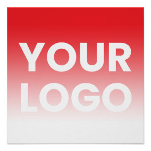 Any Color Background White Gradient & Your Logo Poster