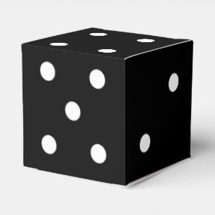Any Color Background with White Dot Dice Favor Boxes