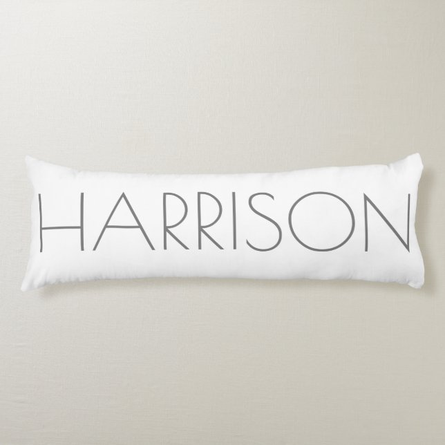 Any Color - Block Personalized Name Throw Pillow (Front)