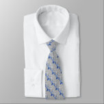 Any Color Blue and Gray Star of David Pattern Neck Tie<br><div class="desc">Designs by Umua. Printed and shipped by Zazzle or their partners.</div>