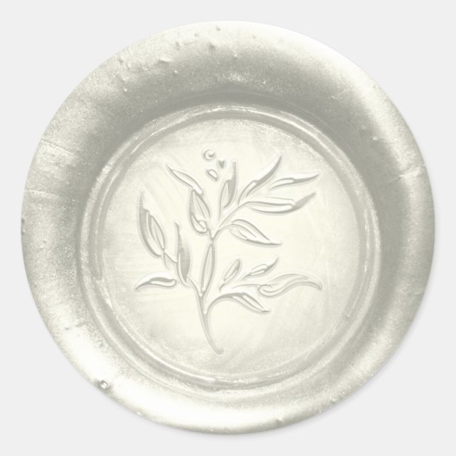 Any Color Botanical Wedding Envelope Wax Seal (Front)