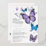 Any Color Butterfly Elegant Quinceanera Foil Invitation
