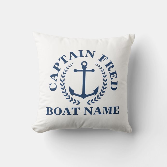 Any color Captain Throw Pillow (Front)
