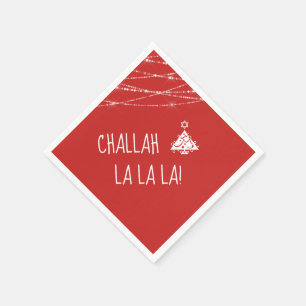 Any Color Chrismukkah Tree Cute Challah La La La Napkins