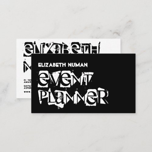 ANY COLOR Cool Grunge Typography Business Card