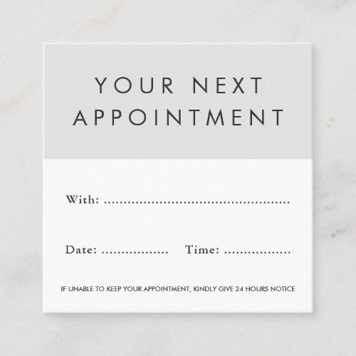 Any color custom logo appointment cards