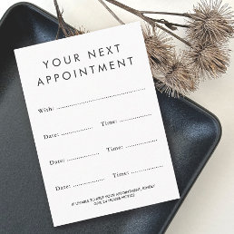 Any color custom logo vertical appointment cards