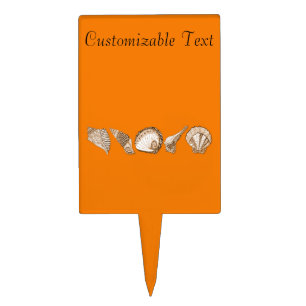 Any Color Customizable Seashells Cake Topper