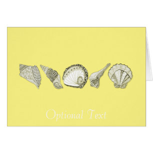 Any Color Customizable Seashells Cards