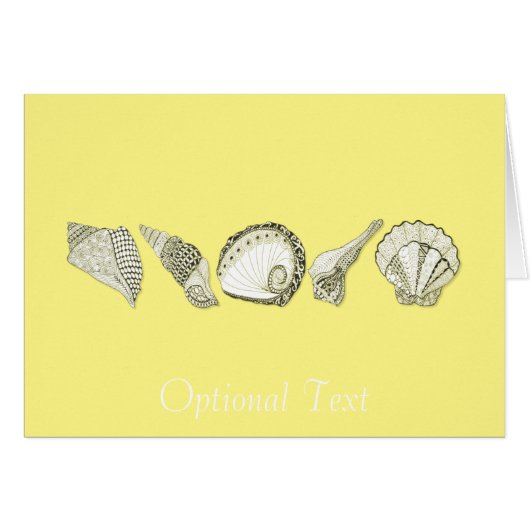 Any Color Customizable Seashells Cards (Front Horizontal)