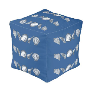 Any Color Customizable Seashells Pouf