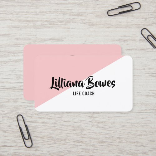 Any Color Diagonal Color Block Personalized Busine Business Card