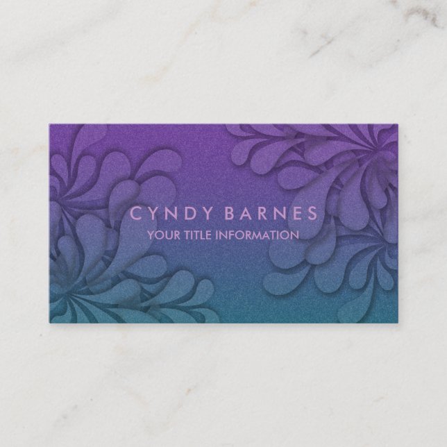 Any Color Dimensional Grunge Business Card (Front)
