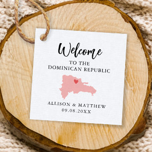 Any Color Dominican Republic Wedding Welcome Bag Favor Tags