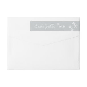 Any Color Elegant Snowflakes Holiday Address Label