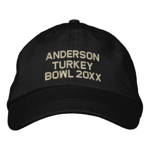 Any Color Embroidered Turkey Bowl Embroidered Baseball Hat