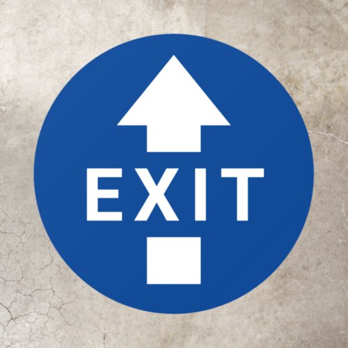 Any color exit arrow circle directional blue white floor decals